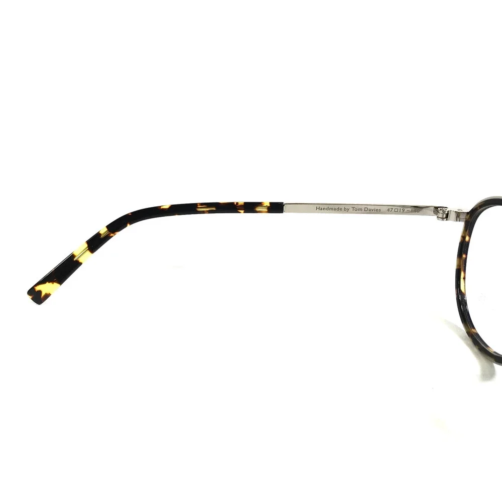 Tom Davies Eyeglasses Frames TD741 Col. 1236 Tortoise Shiny Silver 47-19-140